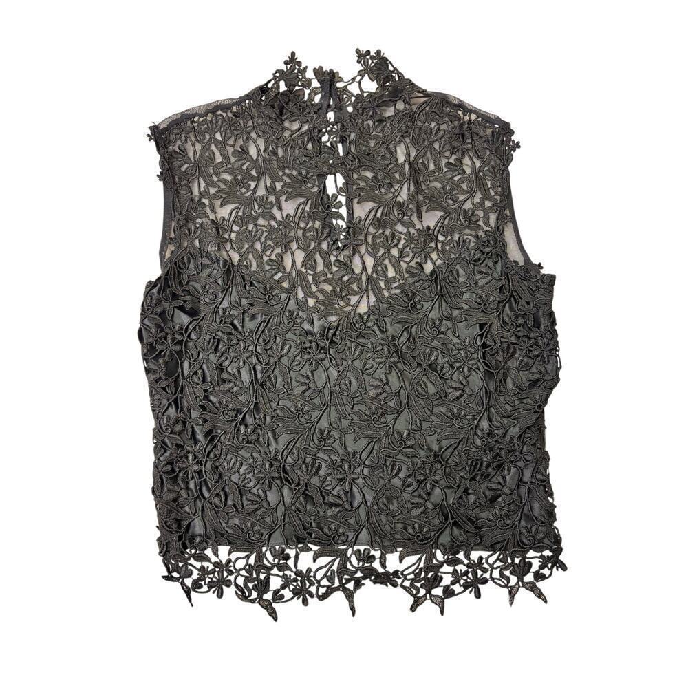Vtg Jonquil, Romantic Black Lace Embroidered Top, fairy Grunge Whimsigoth witchy